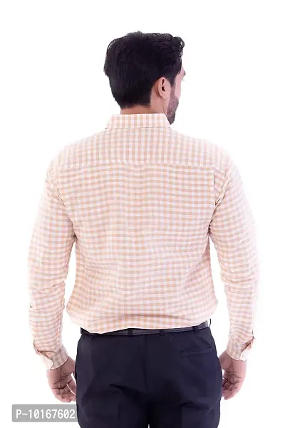 DESHBANDHU DBK Men's Solid Cotton Full Sleeves Regular Fit Shirt (42, Cream)-thumb4