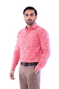 DESHBANDHU DBK Men's Solid Cotton Full Sleeves Regular Fit Shirt (40, Pink)-thumb1