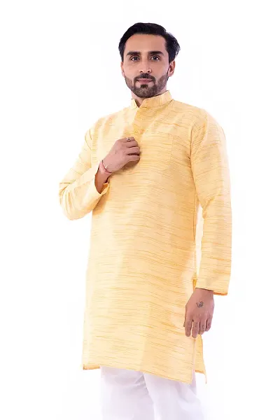 DESHBANDHU DBK Latest Men's Cotton Regular Long Kurta Full Sleeves - Casual Ethnic Wear