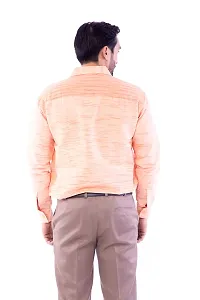 DESHBANDHU DBK Men's Solid Cotton Full Sleeves Regular Fit Shirt (40, Orange)-thumb1