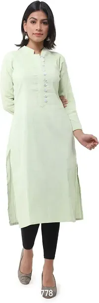 Classic Cotton Solid Kurtis for Womens