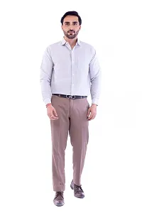 DESHBANDHU DBK Men's Solid Cotton Full Sleeves Regular Fit Shirt (42, Grey)-thumb4