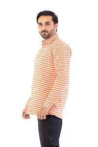 DESHBANDHU DBK Men's Solid Cotton Full Sleeves Regular Fit Shirt (42, Orange)-thumb2