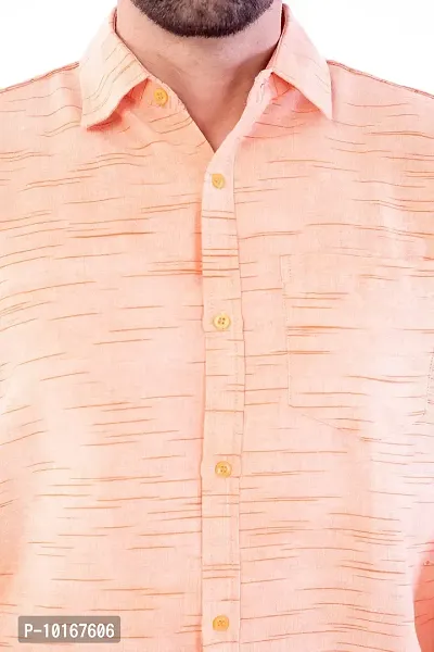 DESHBANDHU DBK Men's Solid Cotton Full Sleeves Regular Fit Shirt (40, Orange)-thumb5