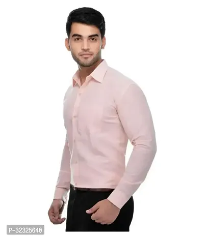 Reliable Pink Cotton Solid Casual Shirt For Men-thumb2