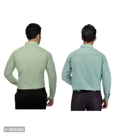 Elegant Multicoloured Cotton  Long Sleeves Casual Shirt For Men Pack Of 2-thumb2