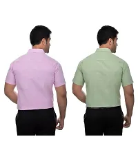 Elegant Multicoloured Cotton  Short Sleeves Casual Shirt For Men-thumb1