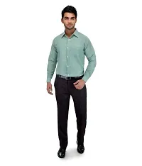 Elegant Green Cotton  Long Sleeves Casual Shirt For Men-thumb3