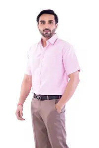 DESHBANDHU DBK Men's Plain Solid 100% Cotton Half Sleeves Regular Fit Formal Shirt's-thumb3