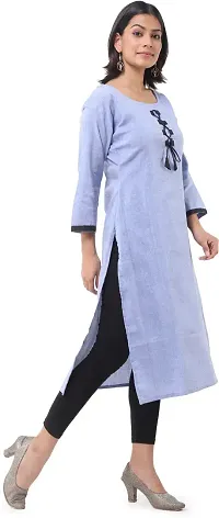 Classic Cotton Solid Kurtis for Womens-thumb2