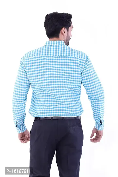 DESHBANDHU DBK Men's Solid Cotton Full Sleeves Regular Fit Shirt (44, Sky)-thumb2