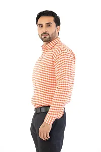 DESHBANDHU DBK Men's Solid Cotton Full Sleeves Regular Fit Shirt (42, Orange)-thumb3