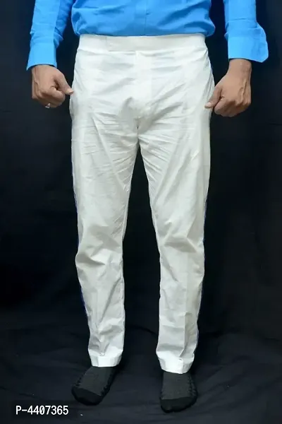 Stylish Khadi Cotton Solid Formal Trouser For Men-thumb0