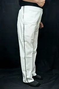 Stylish Khadi Cotton Solid Formal Trouser For Men-thumb1