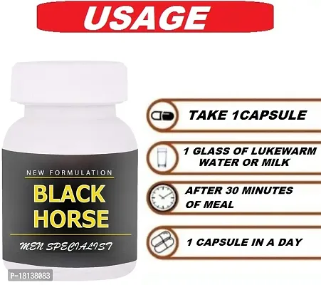 Black Horse-Penis Hard Erection  premature ejaculation medicine-30 Capsules-thumb2