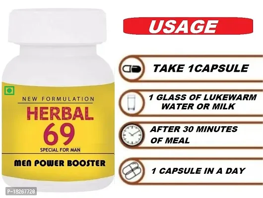 Herbal 69-Capsule For Men ndash; Helps to Increase Volume of ejaculation(30 Capsules)-thumb5