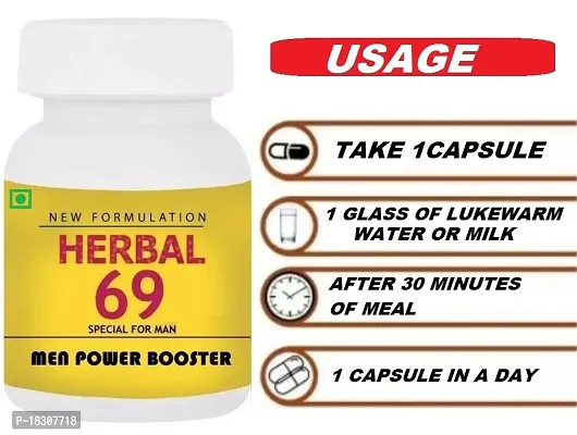 HERBAL 69 for men-Ayurvedic Bed Breaker sexual supplement-30 Capsules-thumb3