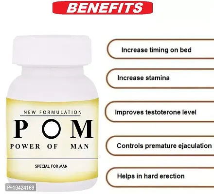 POM-Long Time Sex High Quality Sex Medicine for Men 100% Natural-30 Capsules-thumb2