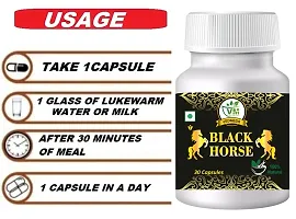 VEDMEDS Black Horse-Delay discharge medicine for men long time sex - 20 Capsules-thumb2