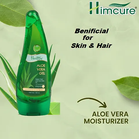 HIMCURE Non-Sticky Transparent Aloe vera Fresh Soothing gel for Skin, Body and Hair  (120 ml)