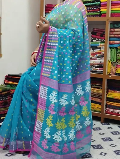 Beautiful Cotton Silk Handloom Saree without Blouse piece
