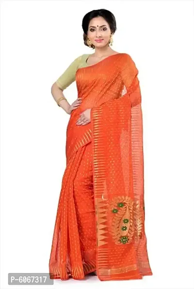 Cotton Silk Handloom Dhakai Jamdani Saree-thumb0