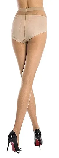 EVOLON DEALS Superthin Transparent Full Length Pantyhose Stockings for Women and Girls Free Size Stocking Skin Color Pack of 1(EV-15)-thumb2