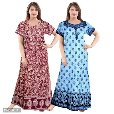 Women Cotton Printed Combo Nightwear
