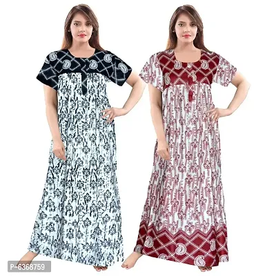 Women Cotton Printed Combo Nightwear