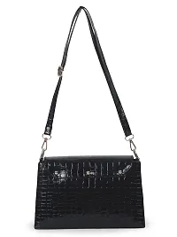 Classic Black PU Sling Bag For Women-thumb3