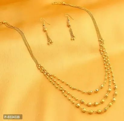 Gold-plated 3 Layer Jewel Set-thumb0