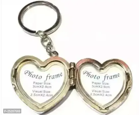 Stylish And Sweet Heart Photo Frame Key Chain-thumb0