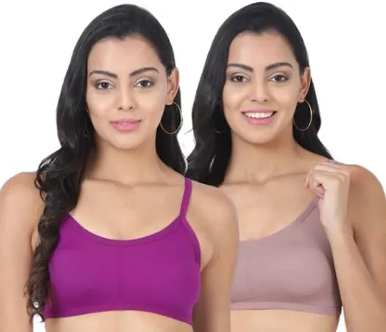 Women's Lightly Padded Sports Bralette (Pack of 2)