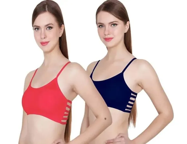 Women's Viscose Spandex Basic Bras Combo Of 2