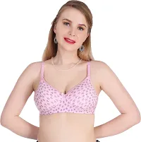 Women's Best Seller Printed Padded Seamless Bra (Pack of 3)-thumb1