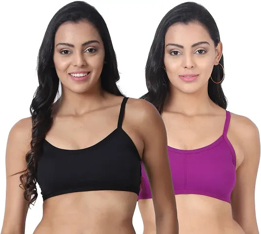 CHILEELIFE Polyester Casual Lightly Padded Medium Coverage Wire Free Self Design Sports Bra for Women