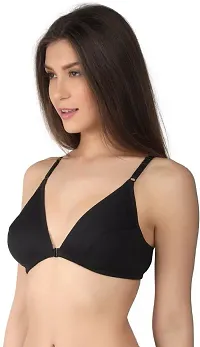 No-Padded Non-Wired Medium Coverage Front-open Bra (Pack of 3)-thumb2