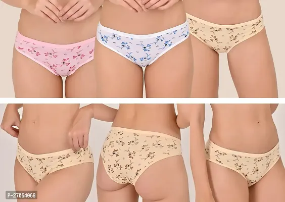 Women / Ladies Cotton Blend Panty Briefs / Hipster for Ladies Underwear Combo (Pack of 3)-thumb2