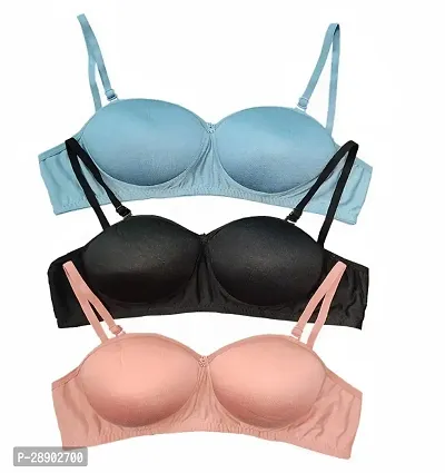 Classic Cotton Blend Bra for Women Pack of 3-thumb0