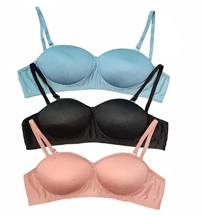 Classic Cotton Blend Bra for Women Pack of 3