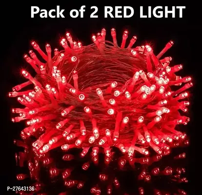 40 Feet 12 METER RED 42 LED Bulb Power Pixel Decorative String Light for Birthday Festival Christmas Wedding Party Indoor Outdoor Decoration Diwali Light Diwali Lighting Ganpati Decorative Lights RED Pack of 2