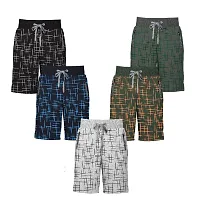 Classic Cotton Blend Printed Shorts for Mens, Pack of 5-thumb3