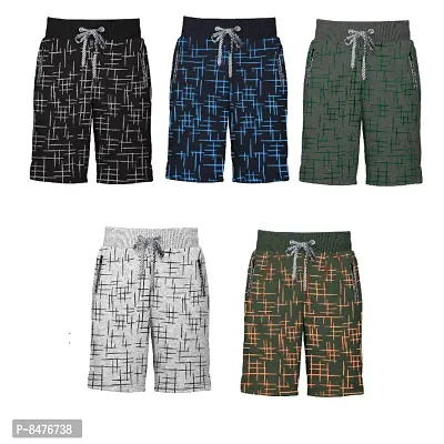 Classic Cotton Blend Printed Shorts for Mens, Pack of 5-thumb2