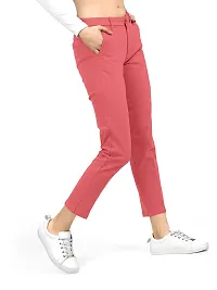 AJ BROTHERS Women's Slim Fit Track Pants Lycra Stretchable Regular Button Boot Cut/Bell Bottom Pant Lower Trousers (Gajari) Size:-36-thumb2
