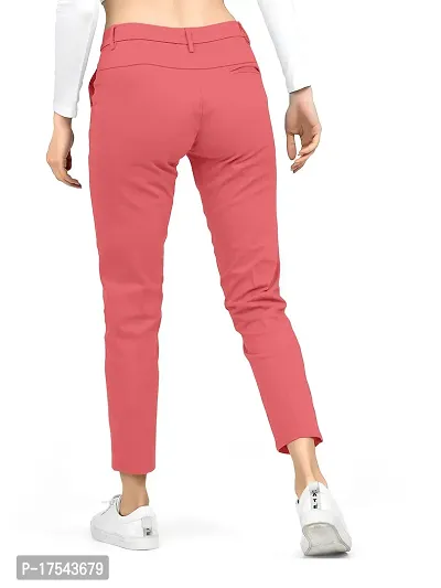 AJ BROTHERS Women's Slim Fit Track Pants Lycra Stretchable Regular Button Boot Cut/Bell Bottom Pant Lower Trousers (Gajari) Size:-36-thumb4