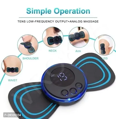 Mini Body Massager Machine for Pain Relief Wireless Massager 8 Mode  19 Strength Level EMS Massager Mini Massager Butterfly Massager for Shoulder Legs Massage Neck Massager Back Massager