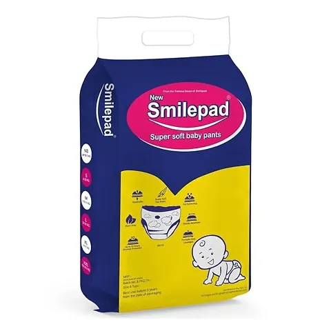 Smilepad New Born Baby Diapers Pants - Extra Small Baby Diapers (NB, XS), Up To 5kg | Pack of 1 (75 Diapers)