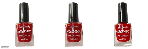 Stylish Red Nail Polish For Women Pack Of 3