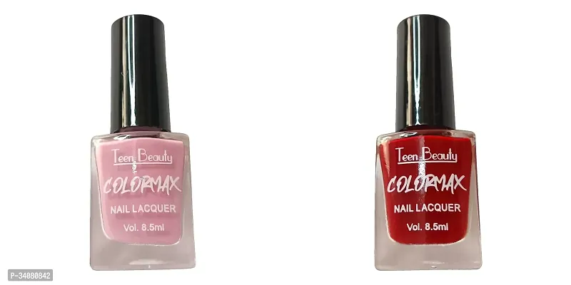 Stylish Multicoloured Nail Polish For Women Pack Of 2