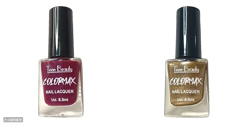 Stylish Multicoloured Nail Polish For Women Pack Of 2